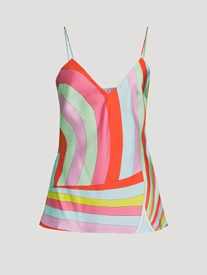 Printed Silk Twill Cami