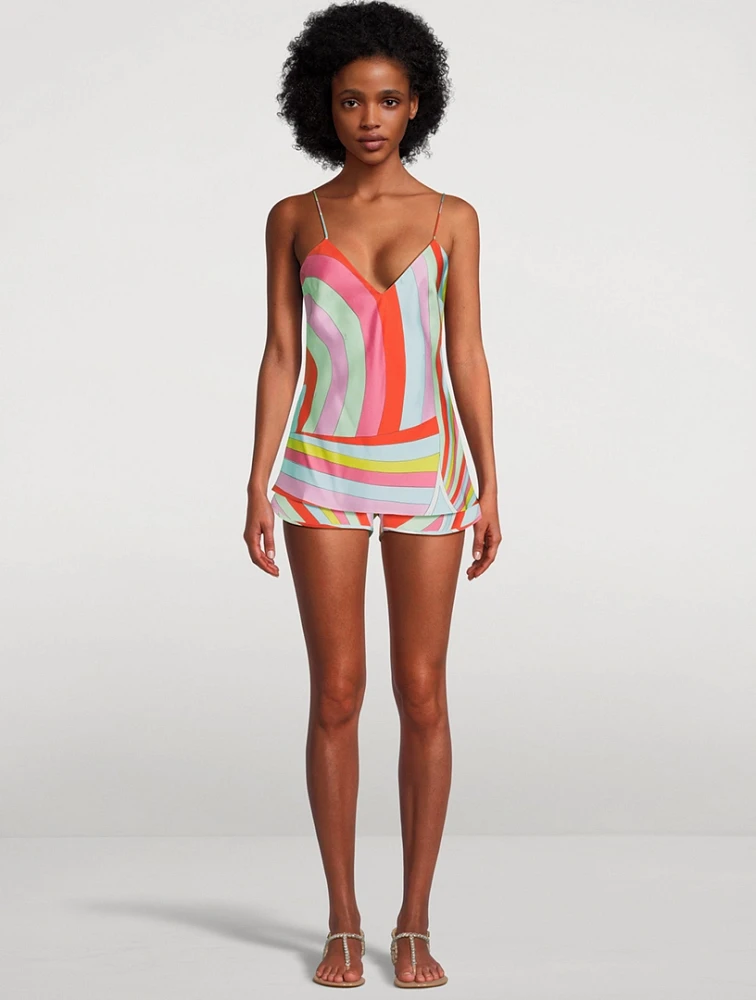 Printed Silk Twill Cami