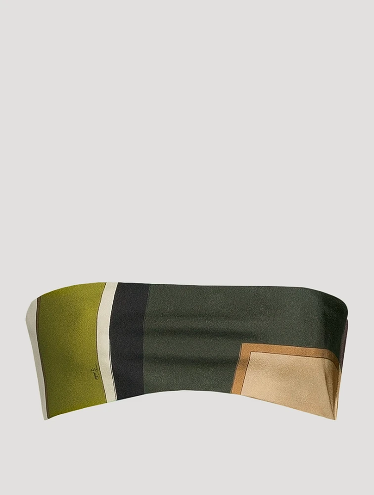 Silk Twill Bandeau Vivara Print