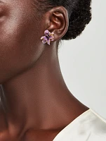 Enamel Flower Stud Earrings