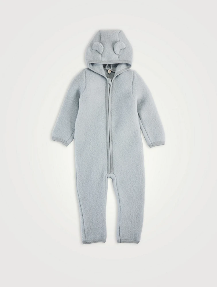 Wool Fleece Stroller Suit With Ears