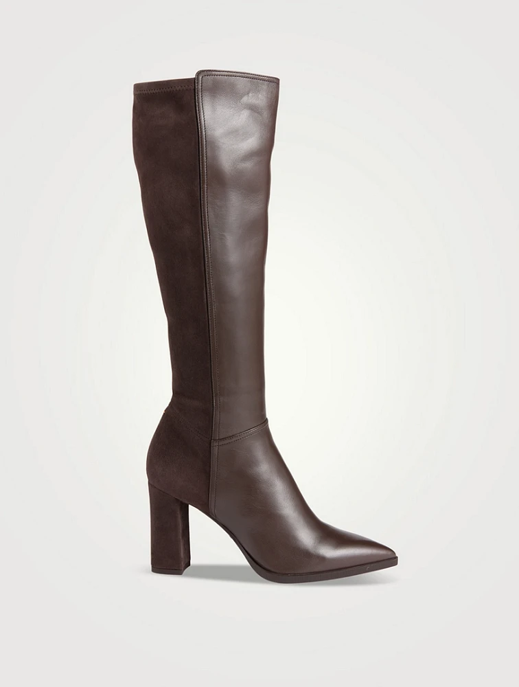 Estelle Leather And Suede Knee-High Boots