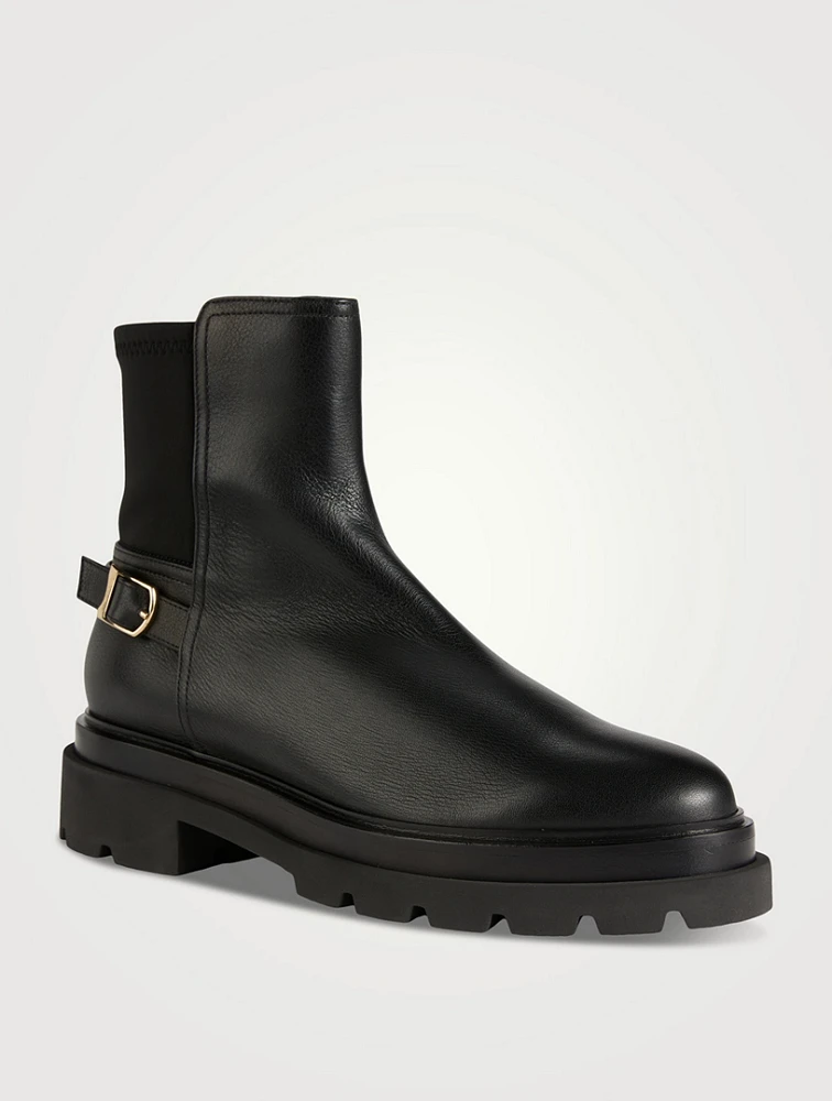 Foreter Leather Lug-Sole Ankle Boots
