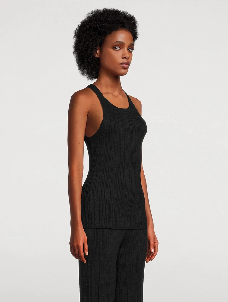 Metallic Baby Rib Tank Top