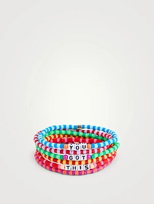 Set Of Six You Got This Beaded Camp Bracelets