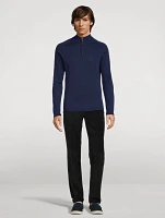 Braulio Cotton and Silk Quarter-Zip Sweater