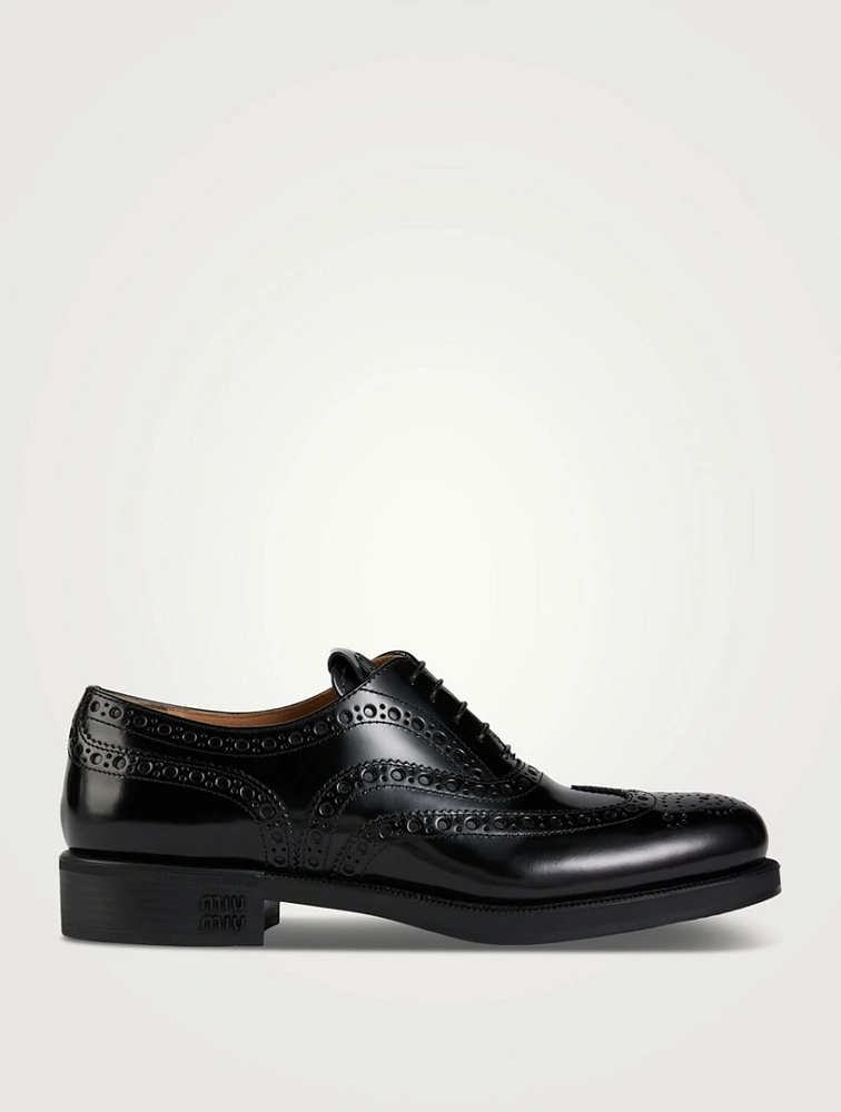 Miu x Church's Leather Oxford Shoes