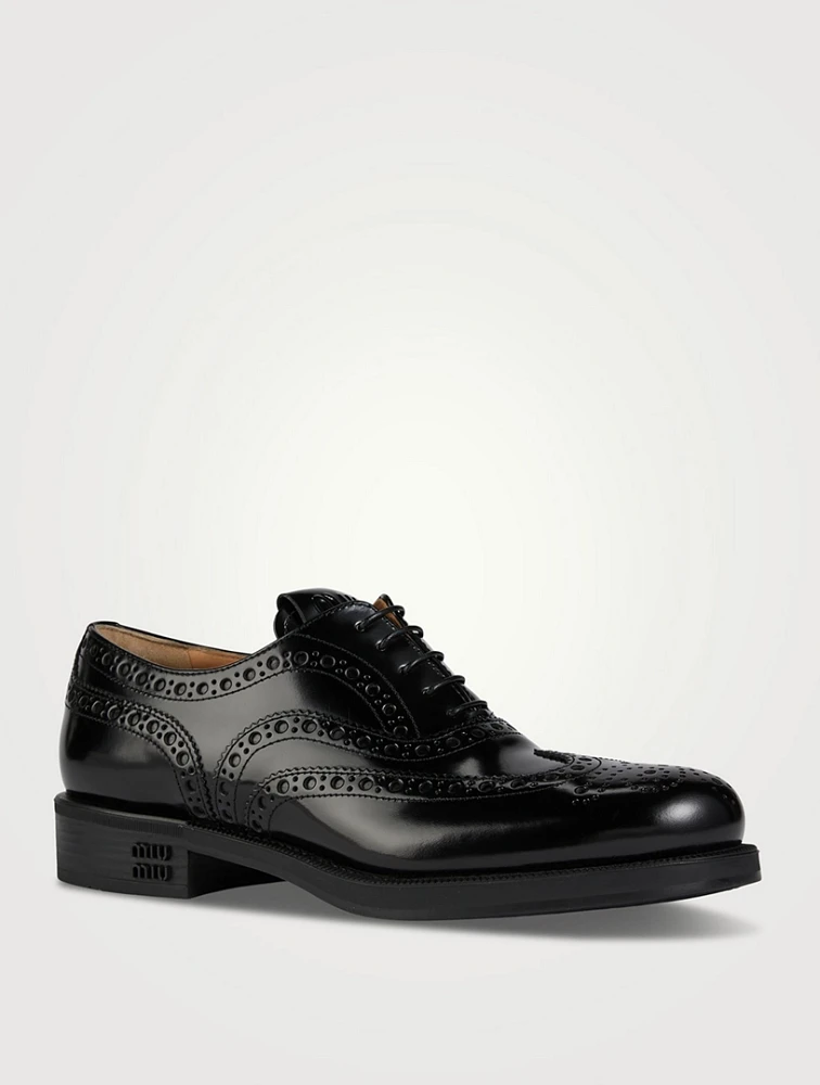 Miu x Church's Leather Oxford Shoes
