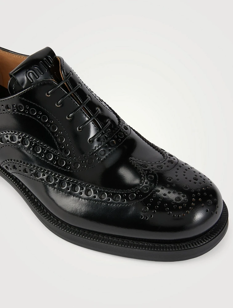 Miu x Church's Leather Oxford Shoes