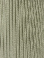 Colour Pleats Straight-Leg Pants