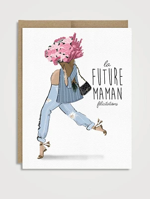 Blooming Bump Greeting Card - French