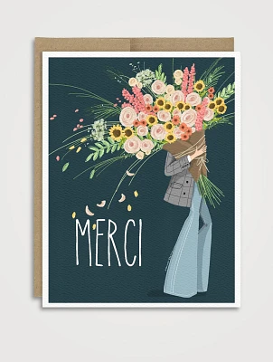 Bouquet Bundle Thank You Card - French