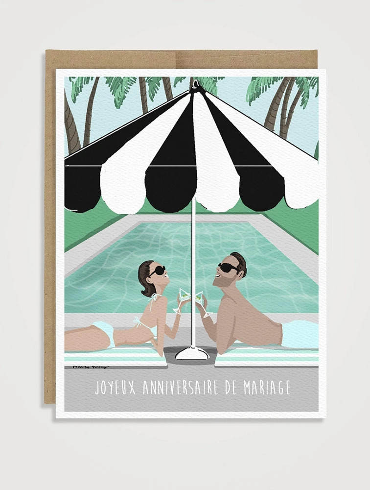 Partners In Paradise Greeting Card - French