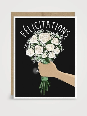 Flower Fiancée Greeting Card - French