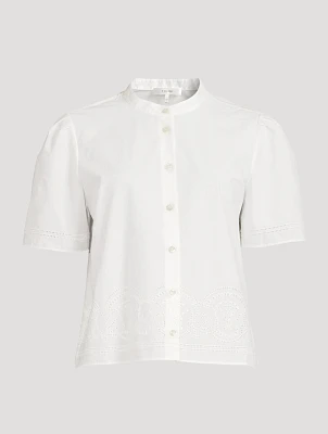 Embroidered Poplin Shirt