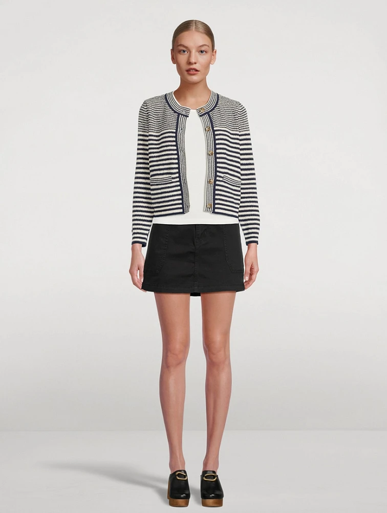 Compact Stripe Cardigan