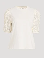 Frankie Lace-Sleeve T-Shirt