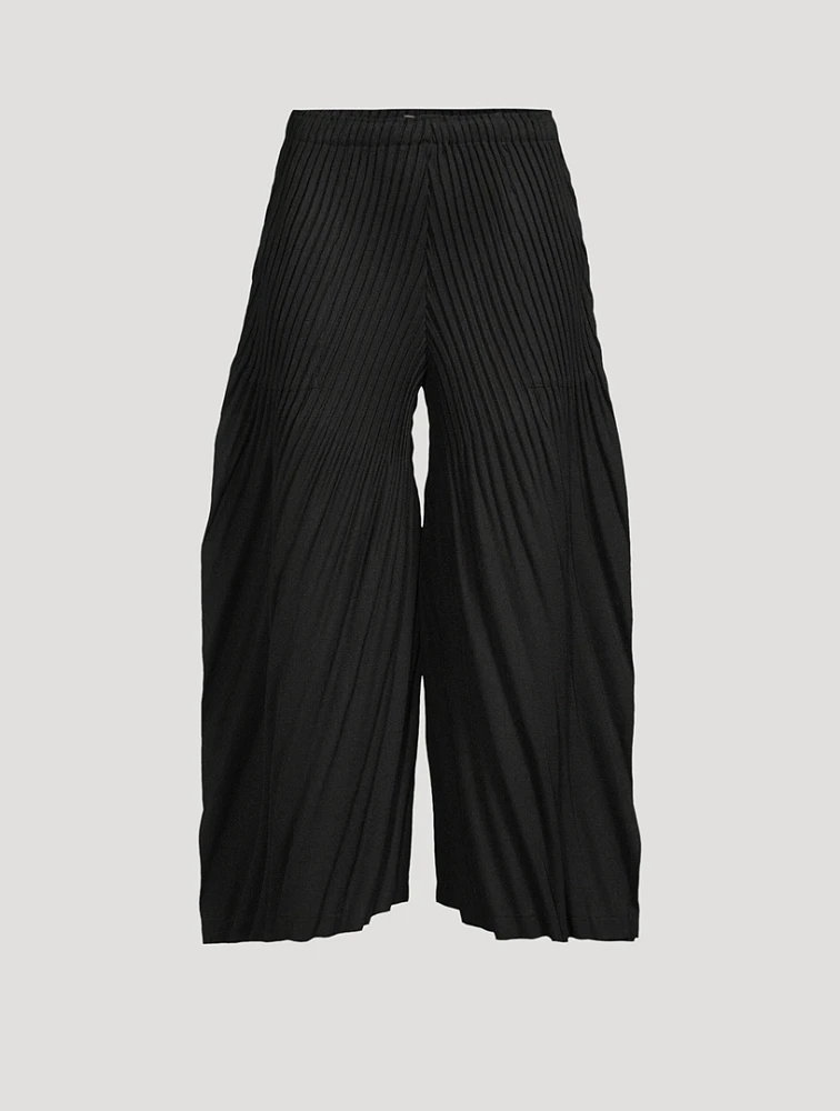 Linen Like Pleats Pants