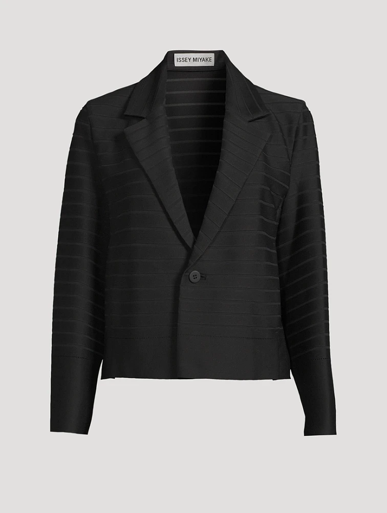 Wide Stripe Knit Blazer