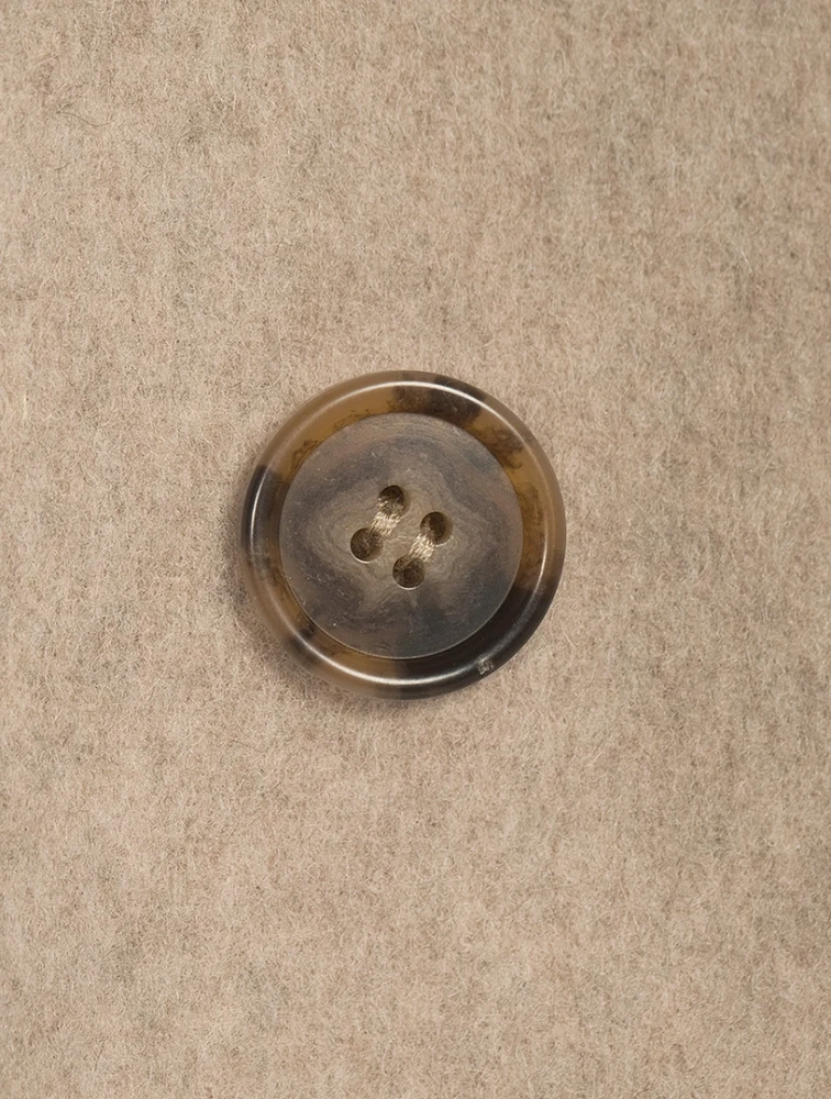 Wool-Blend Double-Breasted Coat