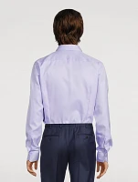 Contemporary Fit Semi Solid Twill Shirt