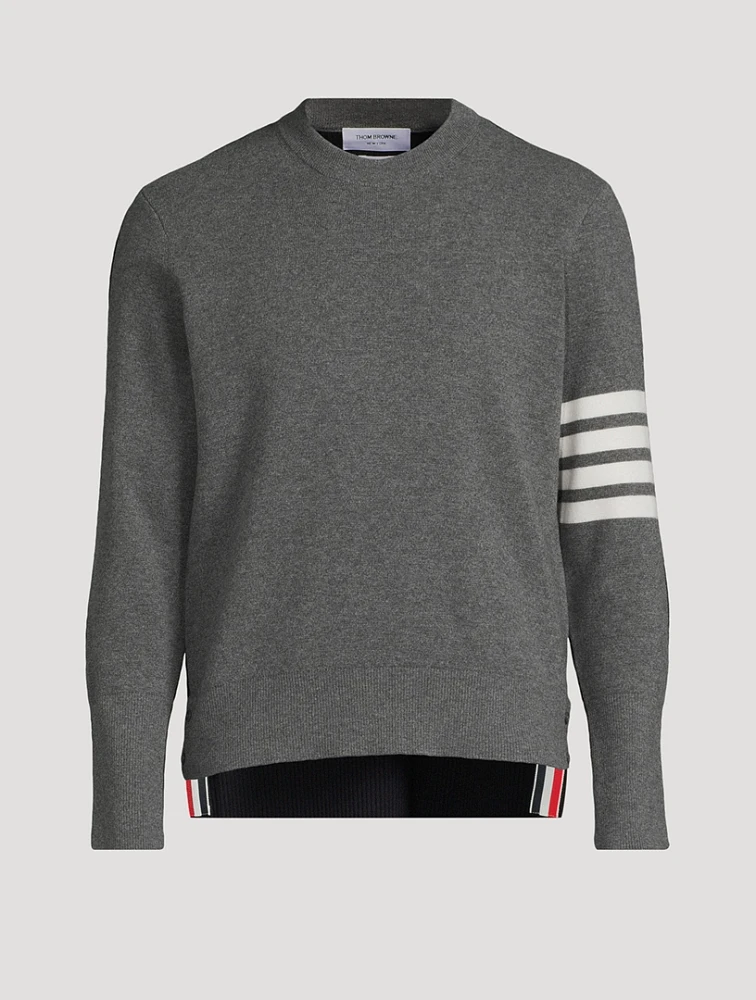 Wool-Blend Four-Bar Hybrid Sweater