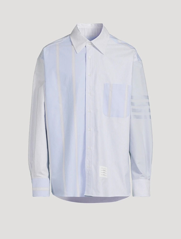 Cotton Four-Bar Oversized Shirt