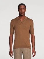 Silk And Cotton Polo Shirt