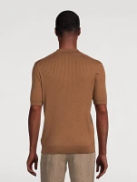 Silk And Cotton Polo Shirt