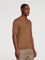 Silk And Cotton Polo Shirt
