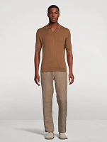 Silk And Cotton Polo Shirt