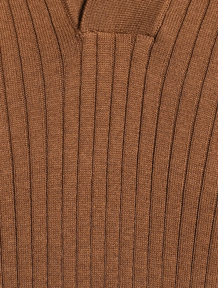Silk And Cotton Polo Shirt