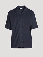 Towelling Camp Collar Shirt