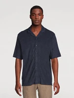 Towelling Camp Collar Shirt