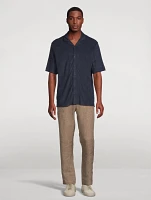 Towelling Camp Collar Shirt
