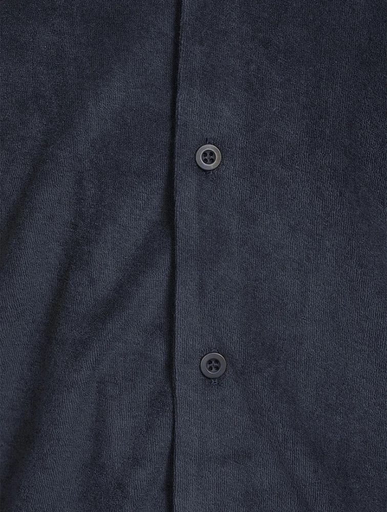 Towelling Camp Collar Shirt