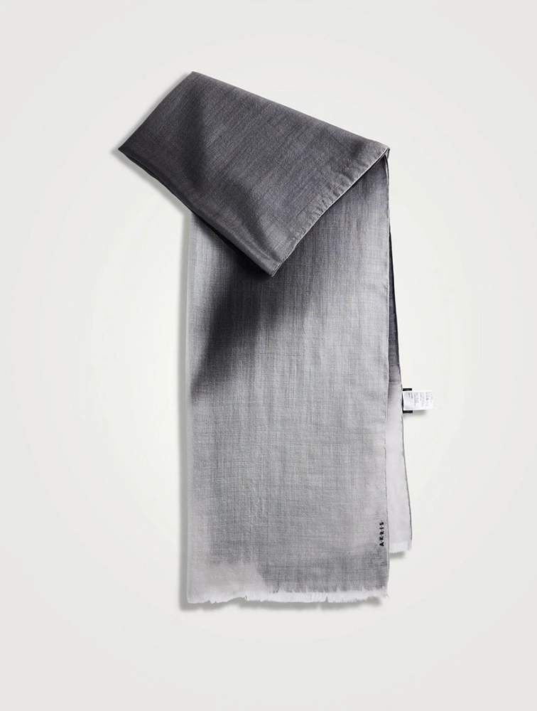 Cashmere And Silk Scarf In Shadow Print