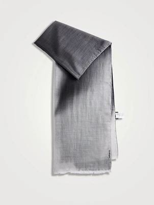 Cashmere And Silk Scarf In Shadow Print