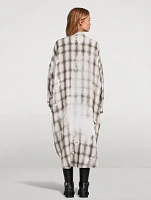 Oversized Shirt Dress Plaid Print