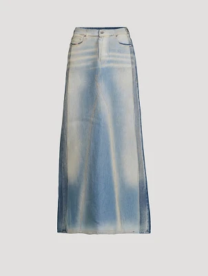 De-Pago Denim Maxi Skirt