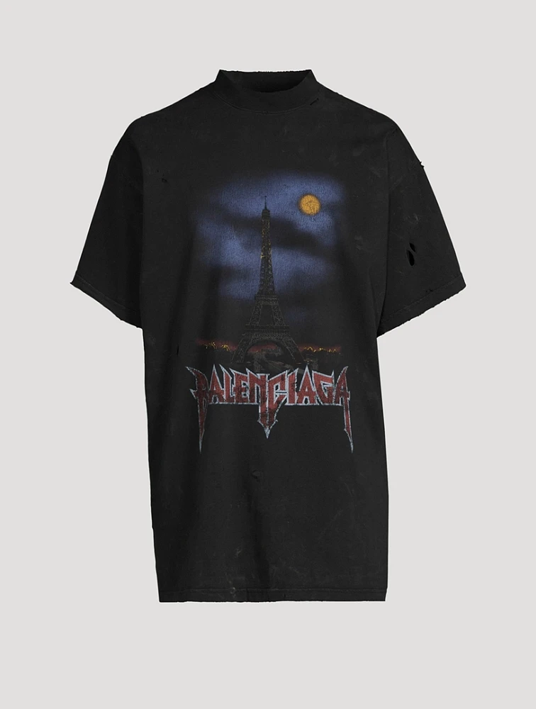 Paris Moon Oversized T-Shirt