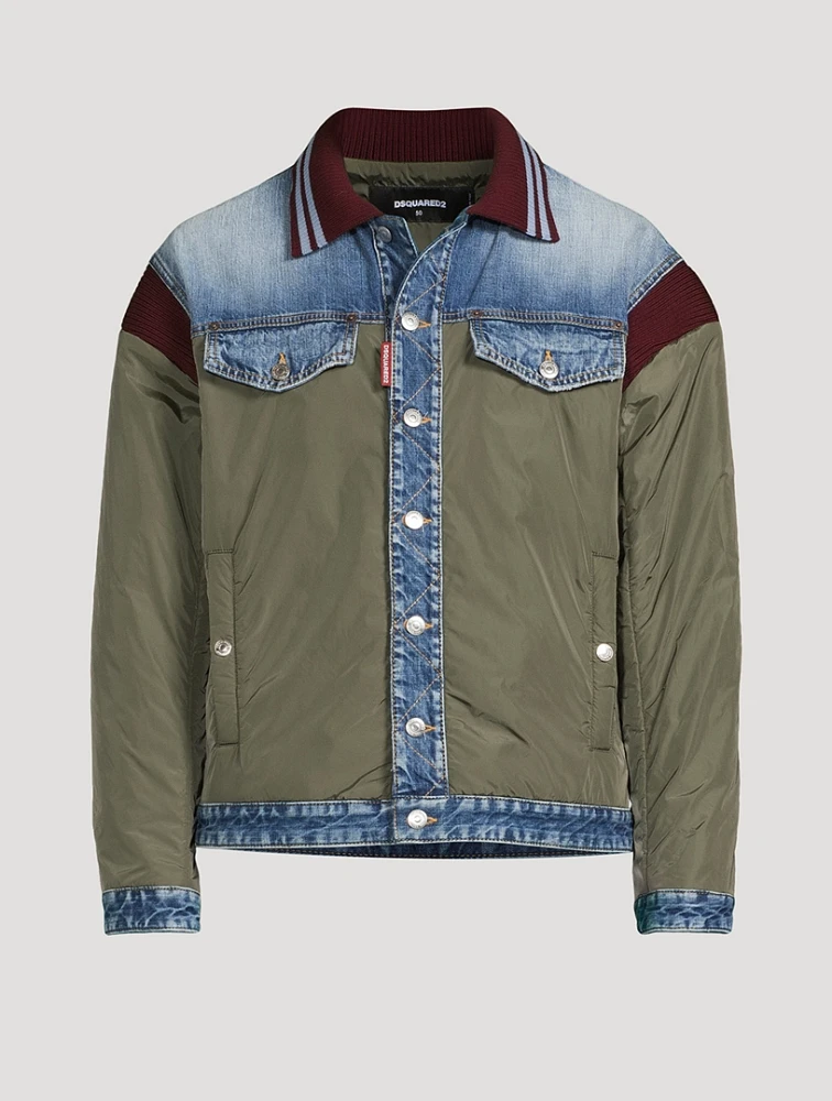 Varsity Padded Denim Jacket