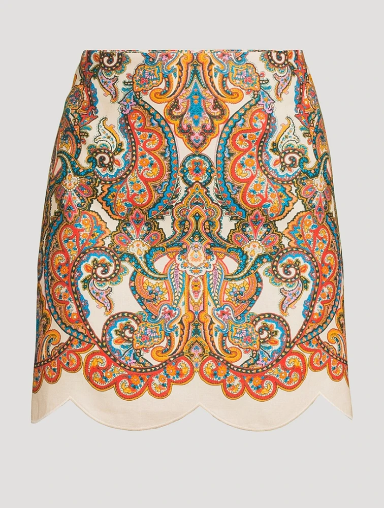 Ottie Mini Skirt Paisley Print
