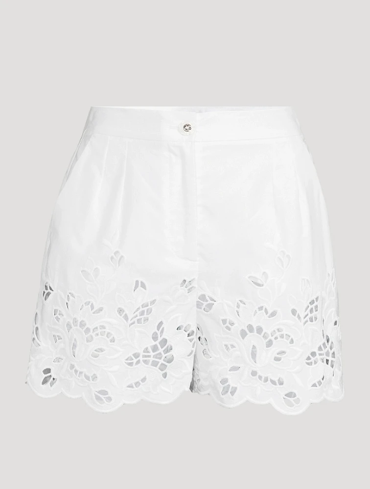 Eyelet Poplin Shorts