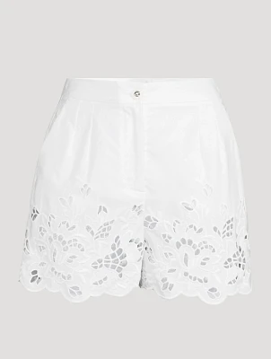 Eyelet Poplin Shorts