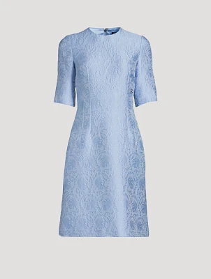 Floral Jacquard Sheath Dress