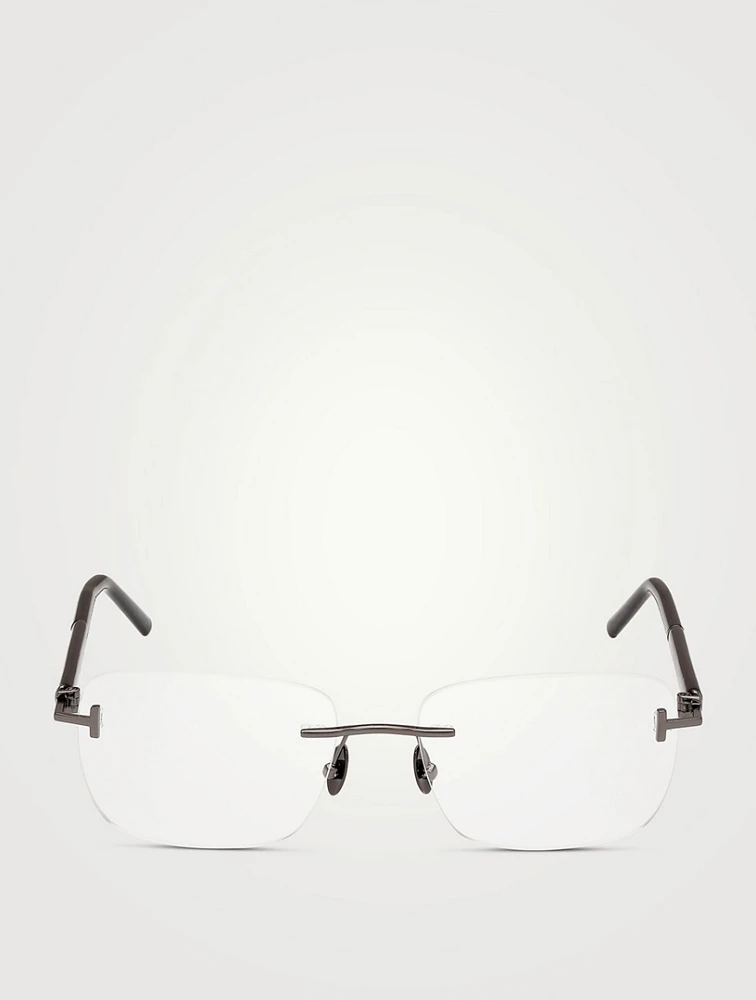 Rimless Rectangular Optical Glasses