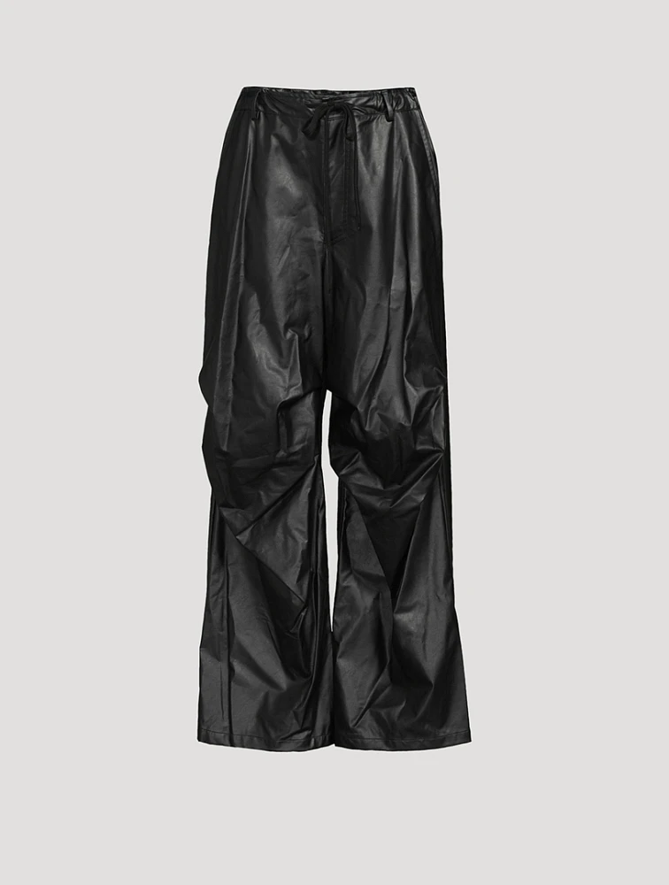 Baggy Faux Leather Pants