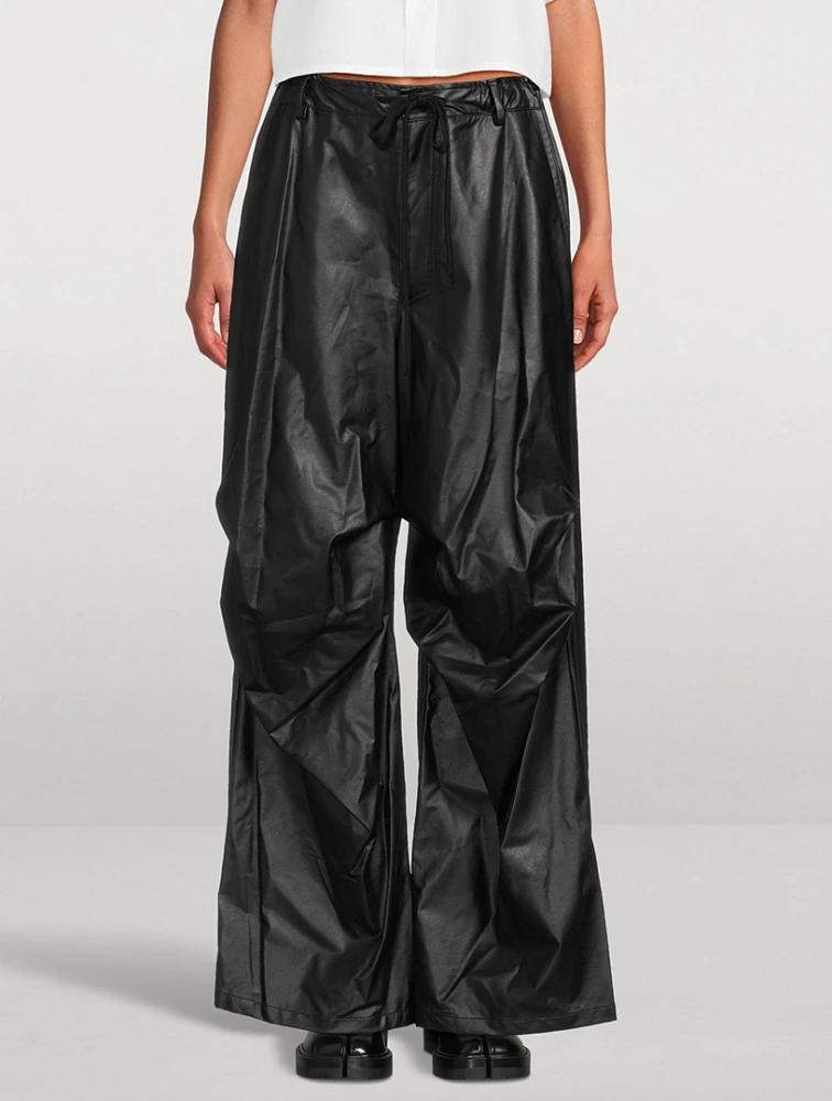 Baggy Faux Leather Pants