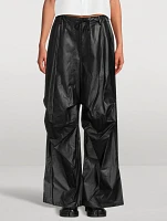 Baggy Faux Leather Pants